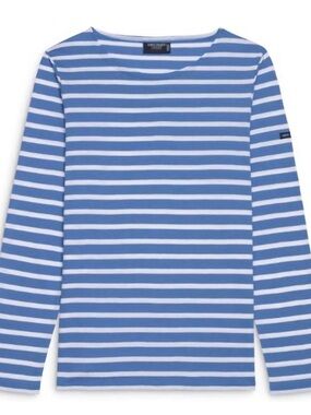 NWT Saint James Minquidame Breton Stripe Long Sleeve Shirt Mer/Neige size 40 (8)